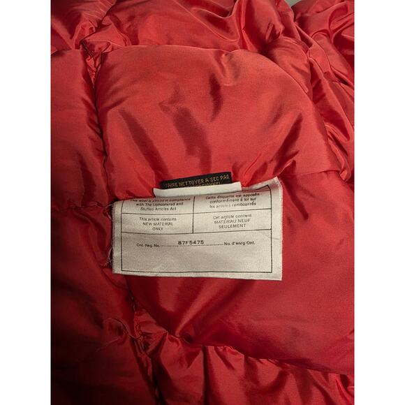 Vintage Eddie Bauer Winter Coat Womens Large Red Goose Down SnowLine Sled Puffer - Picture 9 of 10